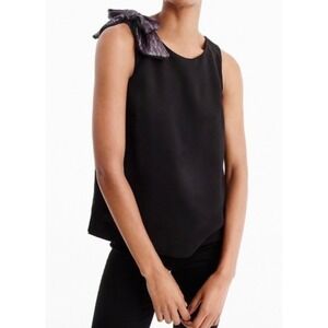 NWT J. Crew Womens‎ Sequin Bow Shoulder Tank Top Size 6 Tall